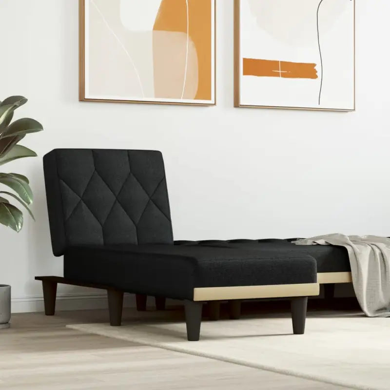 Verstelbare chaise longue met compacte totale afmetingen voor kleine ontspanningshoekjes - Zwart / 1 - Chaises longues