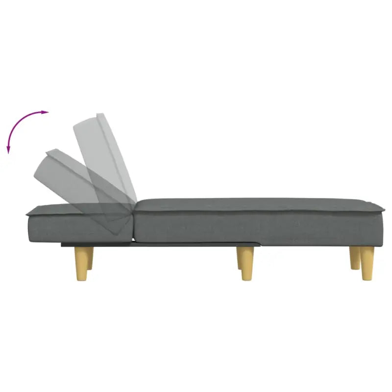 Verstelbare chaise longue met compacte totale afmetingen voor kleine ruimtes - Chaises longues