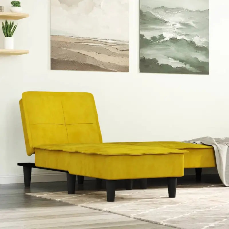 Verstelbare chaise longue met compacte totale afmetingen voor kleine ruimtes - Geel / 1 - Chaises longues