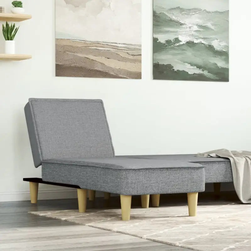 Verstelbare chaise longue met compacte totale afmetingen voor kleine ruimtes - Lichtgrijs / 1 - Chaises longues