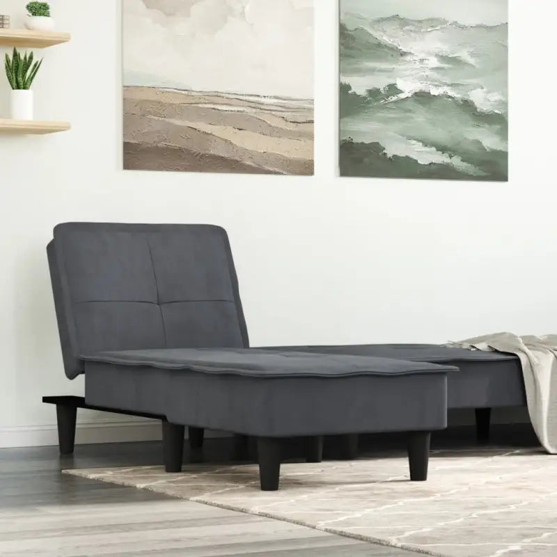 Verstelbare chaise longue met compacte totale afmetingen voor kleine ruimtes - Donkergrijs / 1 - Chaises longues