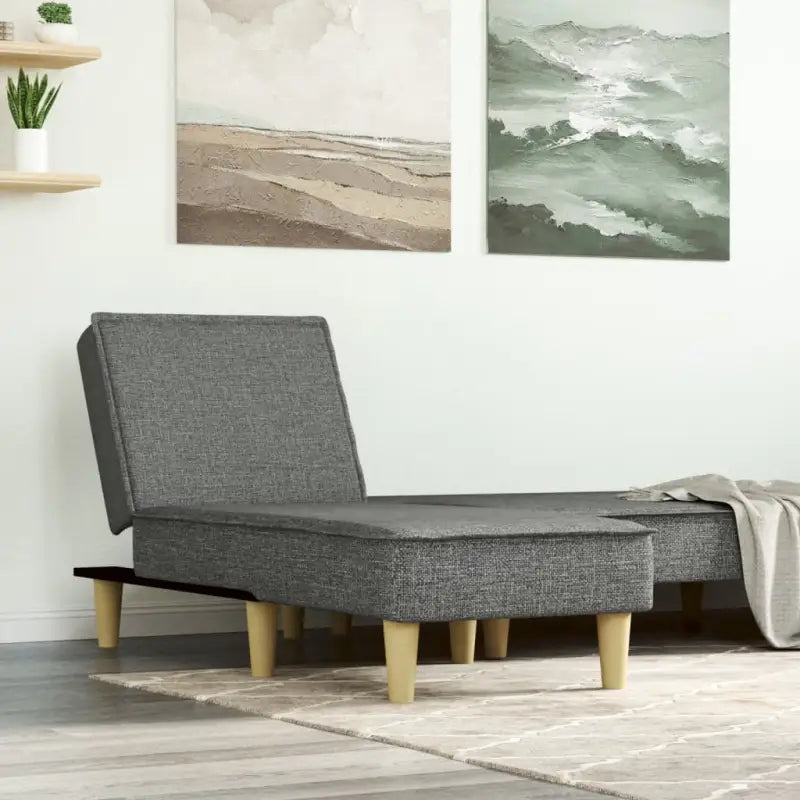 Verstelbare chaise longue met compacte totale afmetingen voor kleine ruimtes - Donkergrijs / 1 - Chaises longues