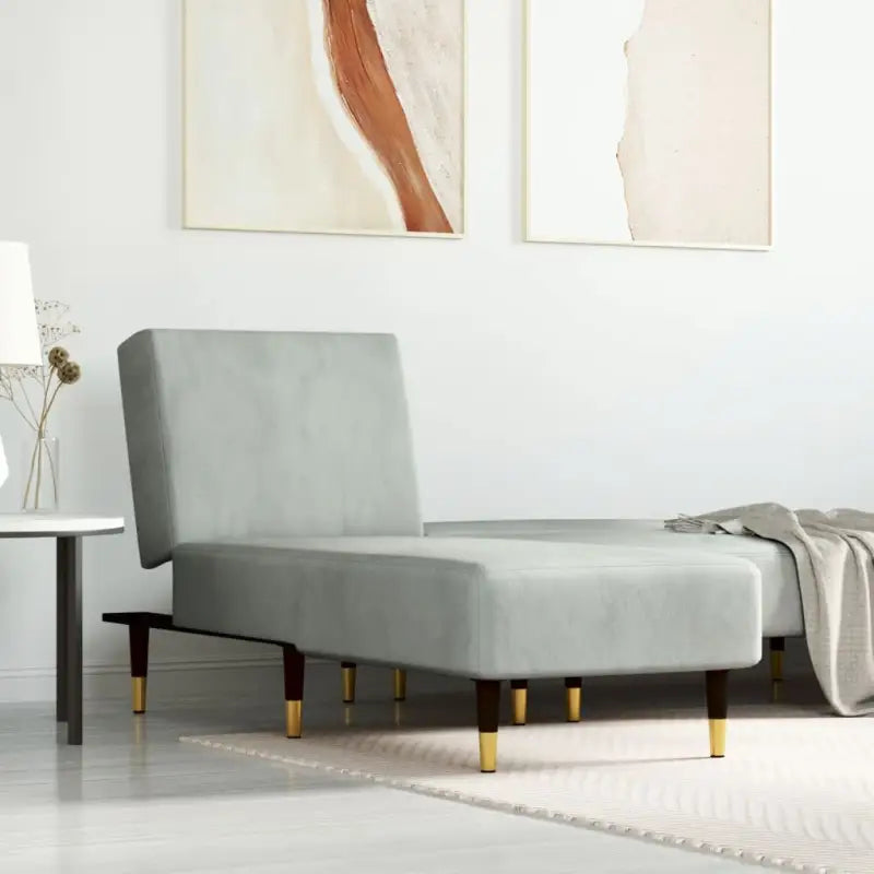 Verstelbare chaise longue met totale afmetingen voor kleine ontspanningshoekjes - Lichtgrijs / 1 - Chaises longues