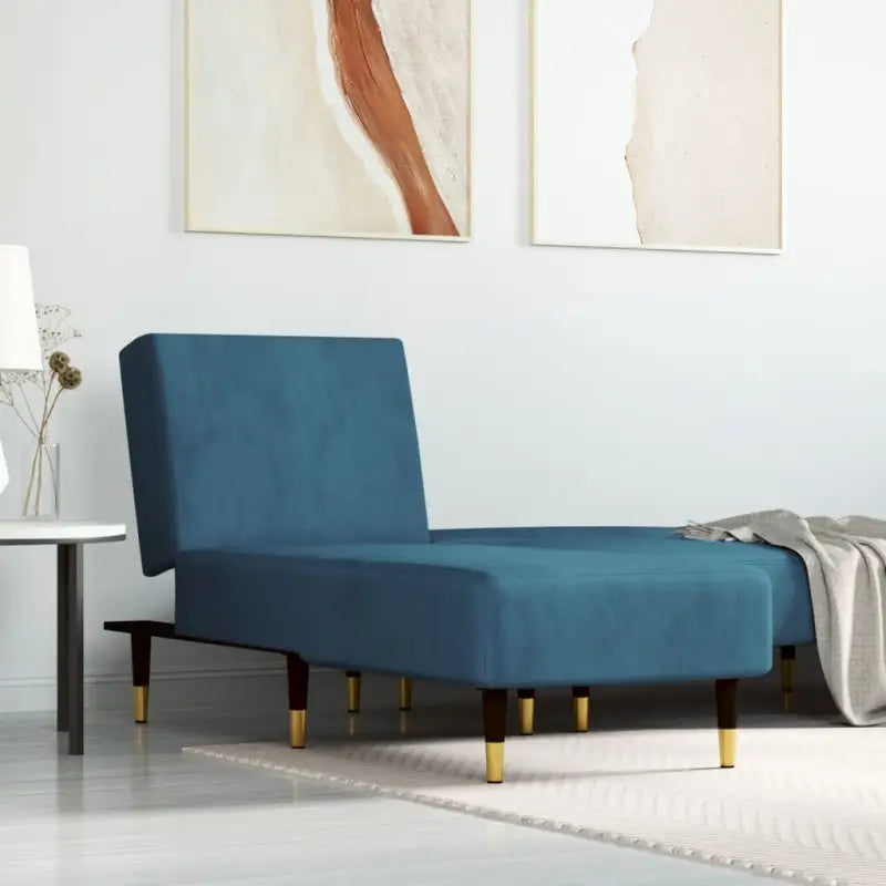 Verstelbare chaise longue met totale afmetingen voor kleine ontspanningshoekjes - Blauw / 1 - Chaises longues