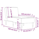 Verstelbare chaise longue met totale afmetingen voor kleine ontspanningshoekjes - Chaises longues