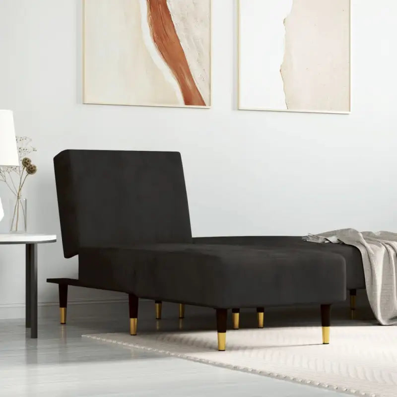 Verstelbare chaise longue met totale afmetingen voor kleine ontspanningshoekjes - Zwart / 1 - Chaises longues
