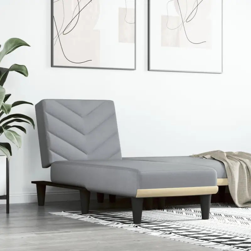 Verstelbare chaise longue voor compacte ontspanningshoek met totale afmetingen - Lichtgrijs / 1 - Chaises longues