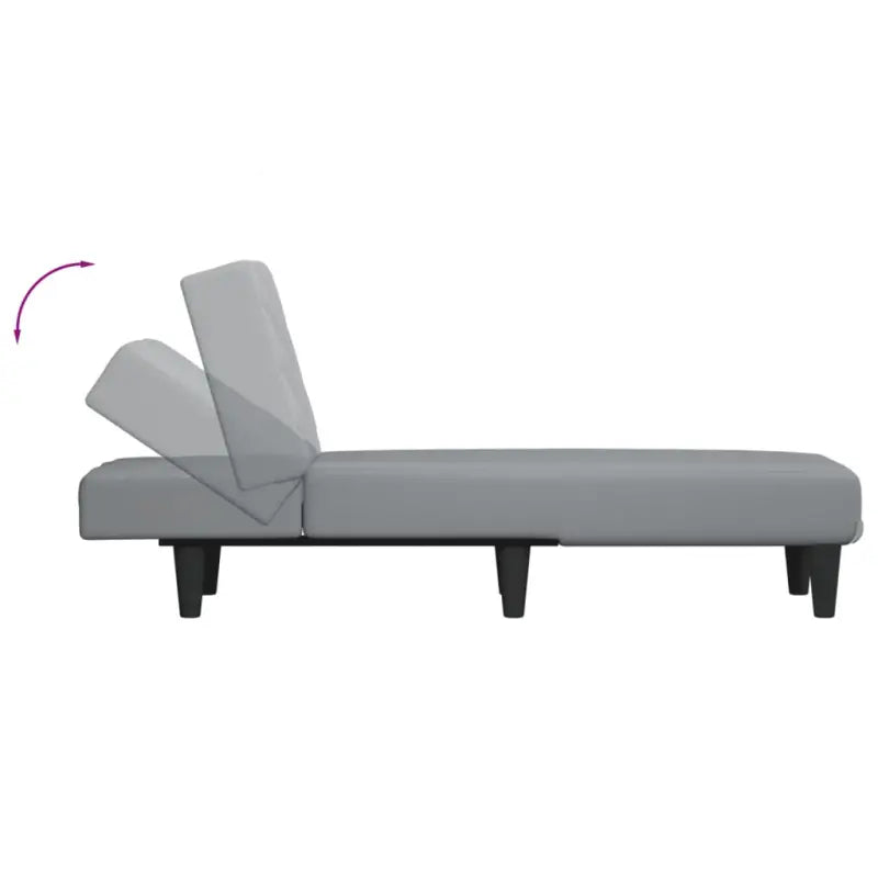 Verstelbare chaise longue voor compacte ontspanningshoek met totale afmetingen - Chaises longues
