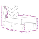 Verstelbare chaise longue voor compacte ontspanningshoek met totale afmetingen - Chaises longues