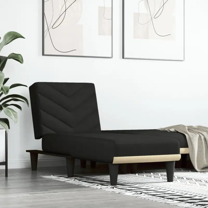 Verstelbare chaise longue voor compacte ontspanningshoek met totale afmetingen - Zwart / 1 - Chaises longues