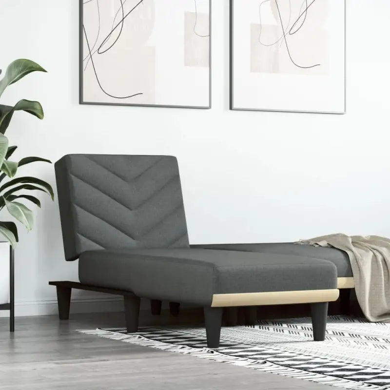 Verstelbare chaise longue voor compacte ontspanningshoek met totale afmetingen - Donkergrijs / 1 - Chaises longues