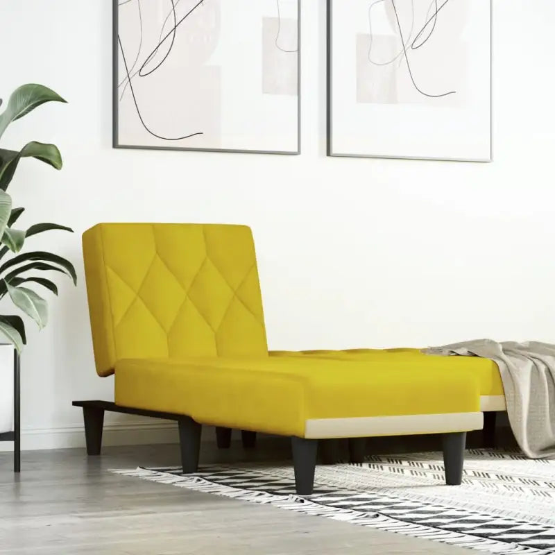 Verstelbare chaise longue voor kleine ontspanningshoek met totale afmetingen - Geel / 1 - Chaises longues