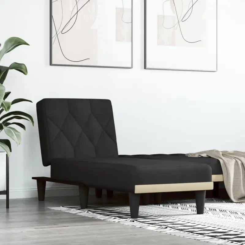 Verstelbare chaise longue voor kleine ontspanningshoek met totale afmetingen - Zwart / 1 - Chaises longues