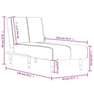 Verstelbare chaise longue voor kleine ontspanningshoek met totale afmetingen - Chaises longues