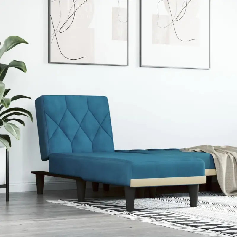 Verstelbare chaise longue voor kleine ontspanningshoek met totale afmetingen - Blauw / 1 - Chaises longues