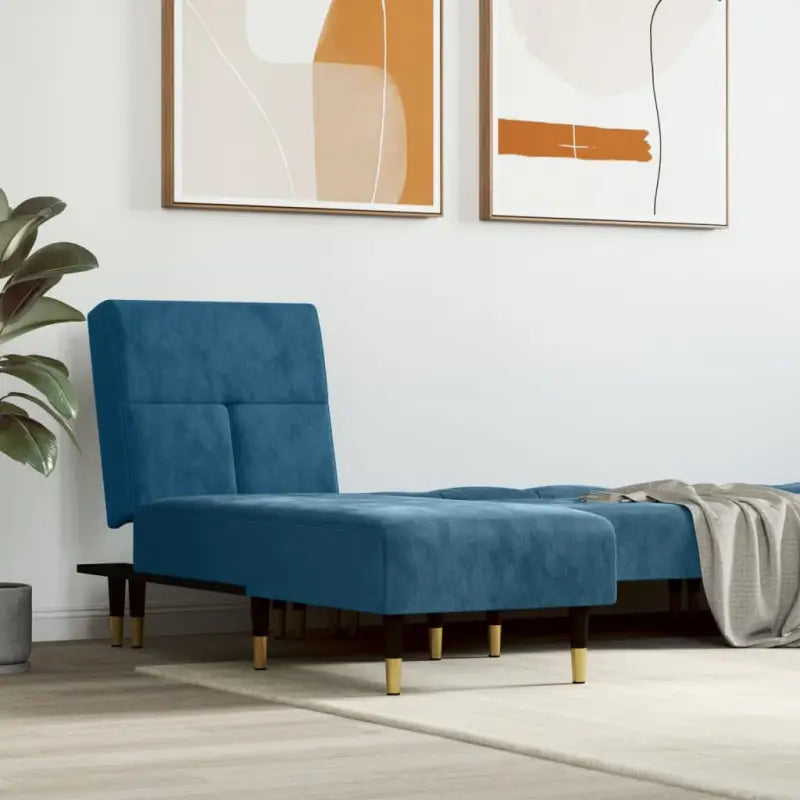 Verstelbare chaise longue voor kleine ontspanningshoek met totale afmetingen - Blauw / 1 - Chaises longues