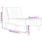 Verstelbare chaise longue voor kleine ontspanningshoek met totale afmetingen - Chaises longues