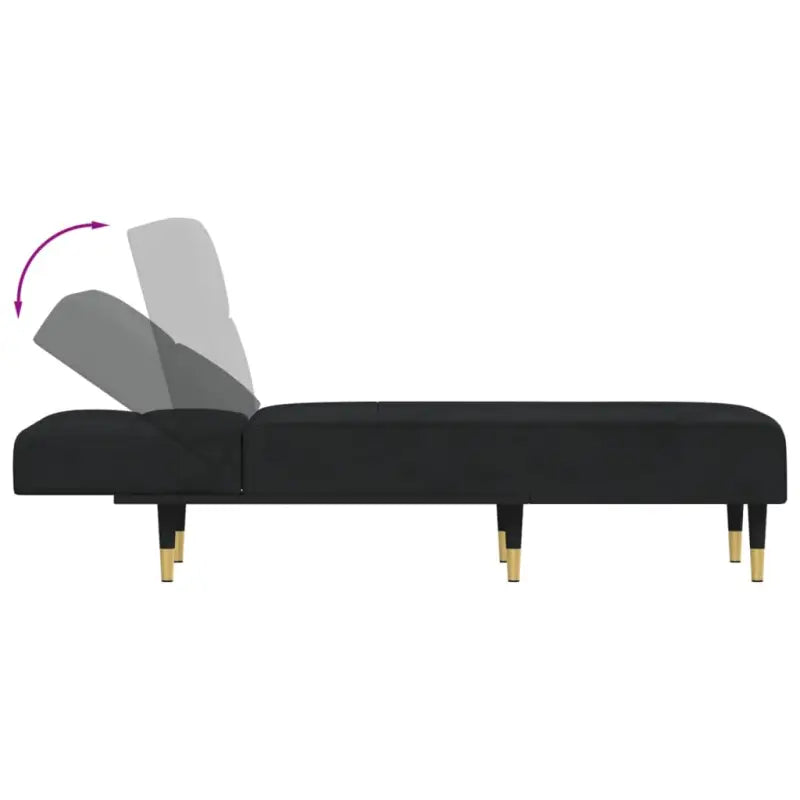 Verstelbare chaise longue voor kleine ontspanningshoek met totale afmetingen - Chaises longues
