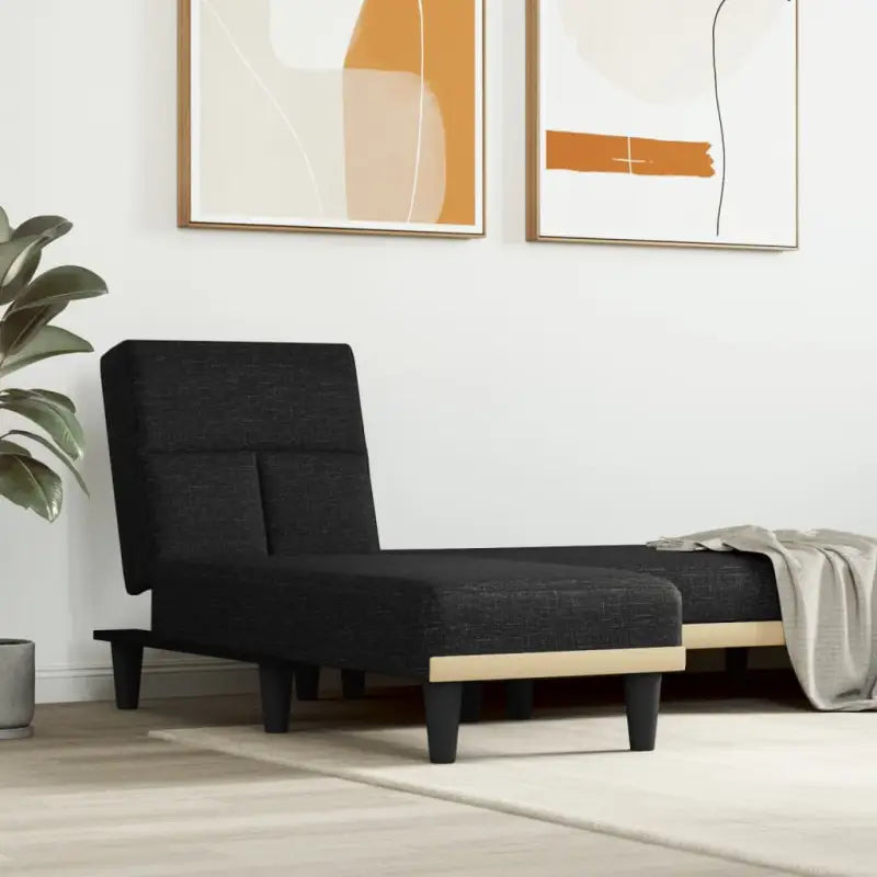 Verstelbare chaise longue voor kleine ontspanningshoek met totale afmetingen - Zwart / 1 - Chaises longues