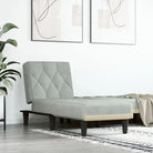 Verstelbare chaise longue voor kleine ontspanningshoek met totale afmetingen - Lichtgrijs / 1 - Chaises longues