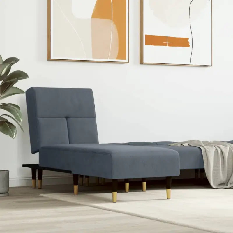 Verstelbare chaise longue voor kleine ontspanningshoek met totale afmetingen - Donkergrijs / 1 - Chaises longues