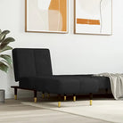 Verstelbare chaise longue voor kleine ontspanningshoek met totale afmetingen - Zwart / 1 - Chaises longues