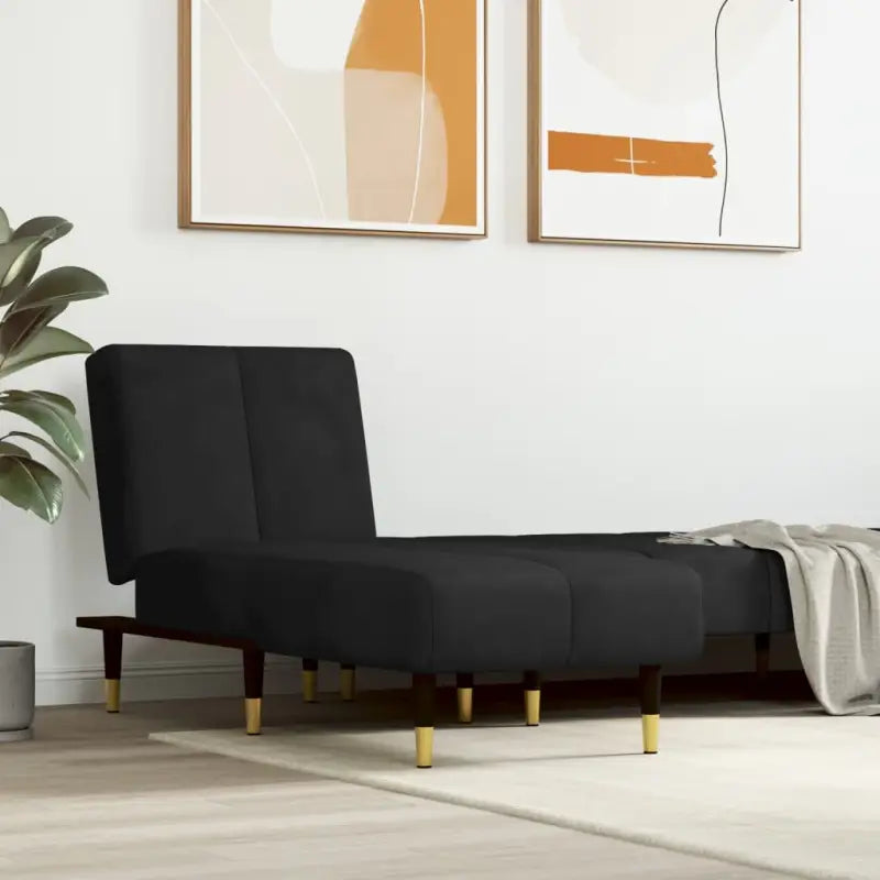 Verstelbare chaise longue voor kleine ontspanningshoek met totale afmetingen - Zwart / 1 - Chaises longues