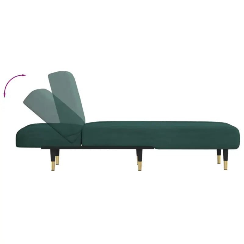 Verstelbare chaise longue voor kleine ontspanningshoek met totale afmetingen - Chaises longues