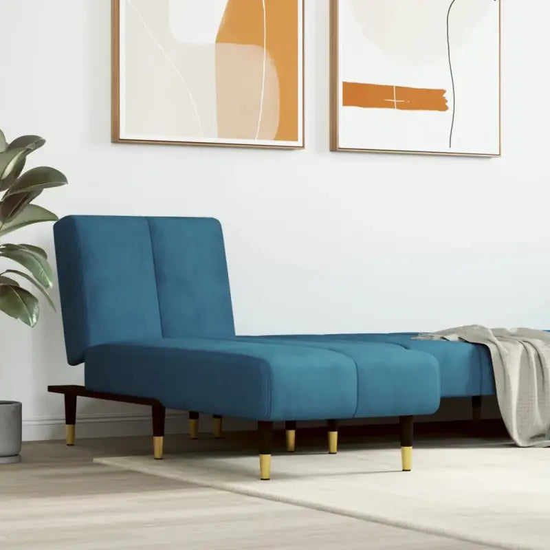 Verstelbare chaise longue voor kleine ontspanningshoek met totale afmetingen - Blauw / 1 - Chaises longues