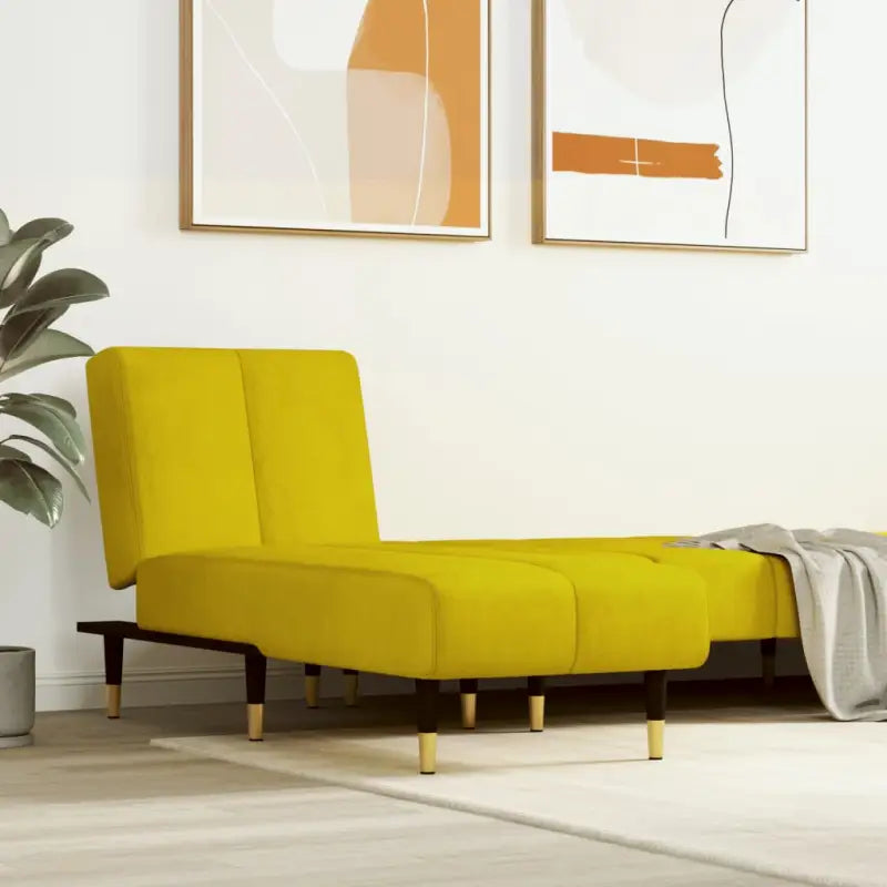 Verstelbare chaise longue voor kleine ontspanningshoek met totale afmetingen - Geel / 1 - Chaises longues