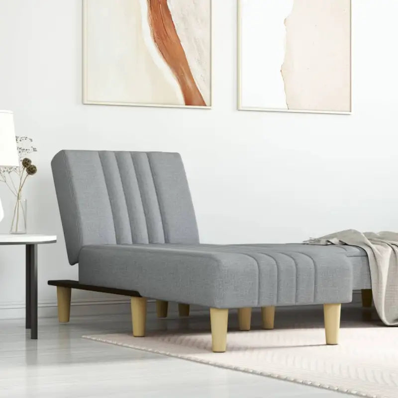 Verstelbare chaise longue voor kleine ontspanningshoek met totale afmetingen - Lichtgrijs / 1 - Chaises longues