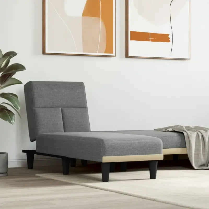 Verstelbare chaise longue voor kleine ontspanningshoek met totale afmetingen - Donkergrijs / 1 - Chaises longues