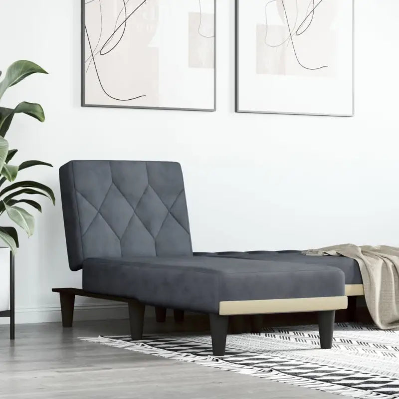 Verstelbare chaise longue voor kleine ontspanningshoek met totale afmetingen - Donkergrijs / 1 - Chaises longues