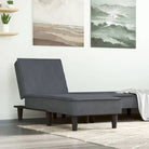 Verstelbare chaise longue voor kleine ontspanningshoekje met kleine totale afmetingen - Donkergrijs / 1 - Chaises