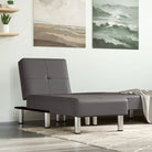 Verstelbare chaise longue voor kleine ontspanningshoekje met totale afmetingen - Grijs / 1 - Chaises longues