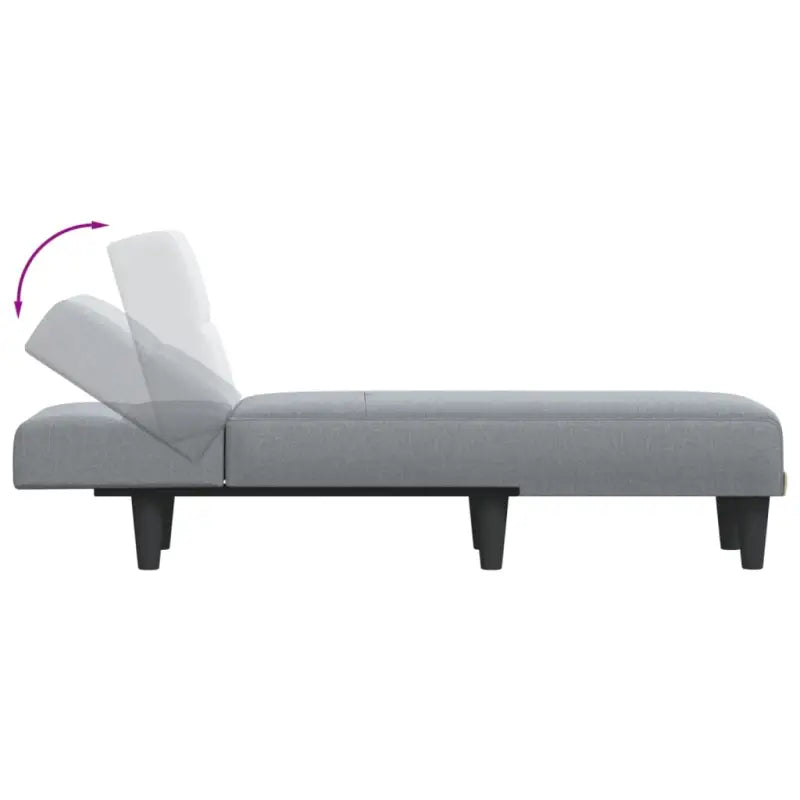 Verstelbare chaise longue voor kleine ontspanningshoekjes met totale afmetingen - Chaises longues