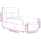 Verstelbare chaise longue voor kleine ontspanningshoekjes met totale afmetingen - Chaises longues