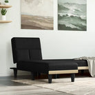 Verstelbare chaise longue voor kleine ontspanningshoekjes met totale afmetingen - Zwart / 1 - Chaises longues