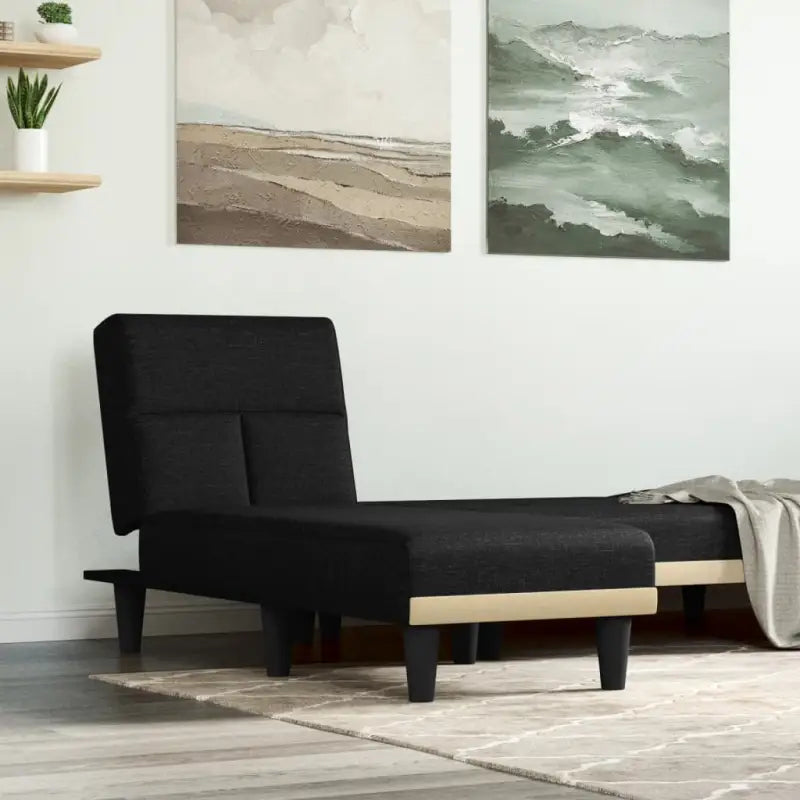 Verstelbare chaise longue voor kleine ontspanningshoekjes met totale afmetingen - Zwart / 1 - Chaises longues