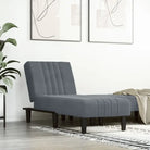 Verstelbare chaise longue voor kleine ontspanningshoekjes totale afmetingen - Donkergrijs / 1 - Chaises longues