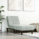Verstelbare chaise longue voor kleine ontspanningshoekjes totale afmetingen - Lichtgrijs / 1 - Chaises longues