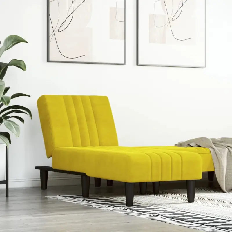 Verstelbare chaise longue voor kleine ontspanningshoekjes totale afmetingen - Geel / 1 - Chaises longues