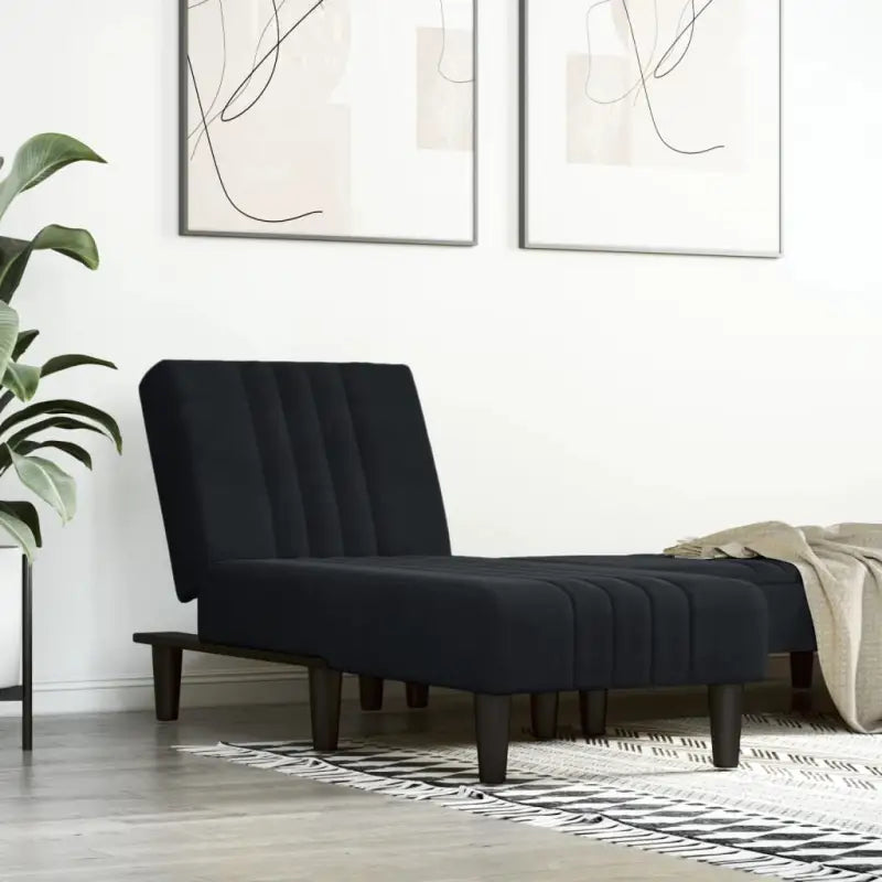 Verstelbare chaise longue voor kleine ontspanningshoekjes totale afmetingen - Zwart / 1 - Chaises longues