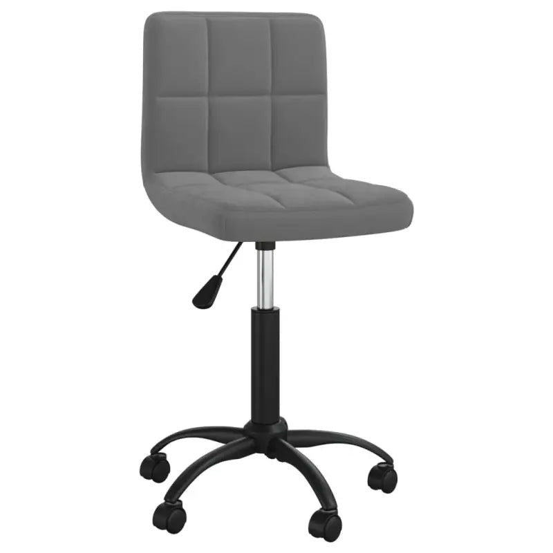 Verstelbare draaibare eetkamerstoel van zacht fluweel - Donkergrijs / 1 - Eetkamerstoelen