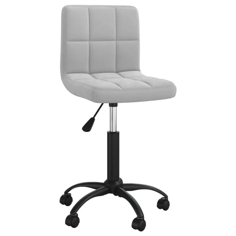 Verstelbare draaibare eetkamerstoel van zacht fluweel - Lichtgrijs / 1 - Eetkamerstoelen