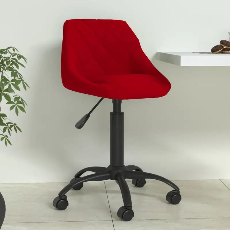 Verstelbare eetkamerstoel met zacht fluweel en zwart gepoedercoat frame - Wijnrood / 1 - Eetkamerstoelen