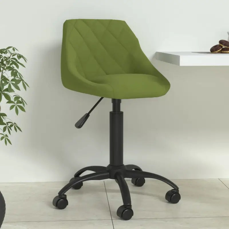 Verstelbare eetkamerstoel met zacht fluweel en zwart gepoedercoat frame - Lichtgroen / 1 - Eetkamerstoelen