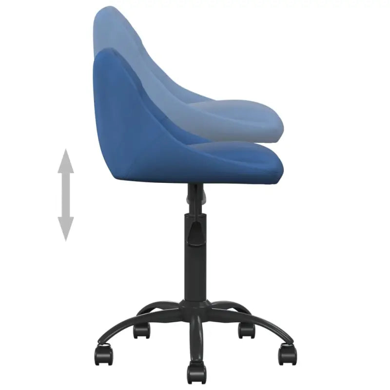 Verstelbare eetkamerstoel met zacht fluweel en zwart gepoedercoat frame - Eetkamerstoelen