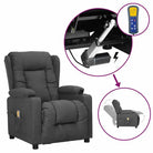Verstelbare elektrische massagestoel met comfortabele posities - Donkergrijs / 1 - Elektrische massagestoelen