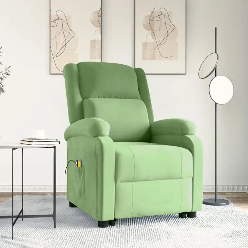 Verstelbare elektrische massagestoel met krachtige motor voor ultiem comfort - Lichtgroen / 1 - Elektrische